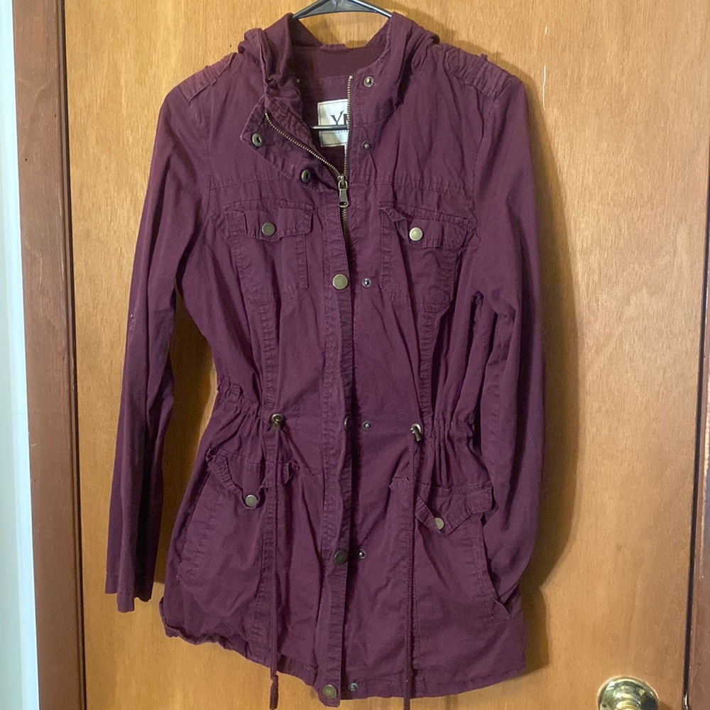 Maroon fall jacket